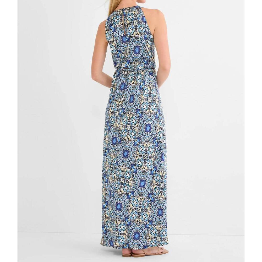 NEW NIC + ZOE filagree tile becca maxi dress in blue multi - Picture 4 of 5